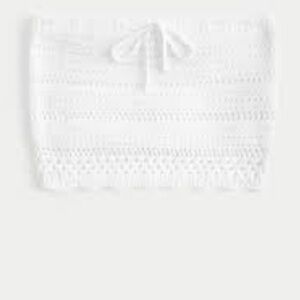 Hollister White Crochet Tube Top